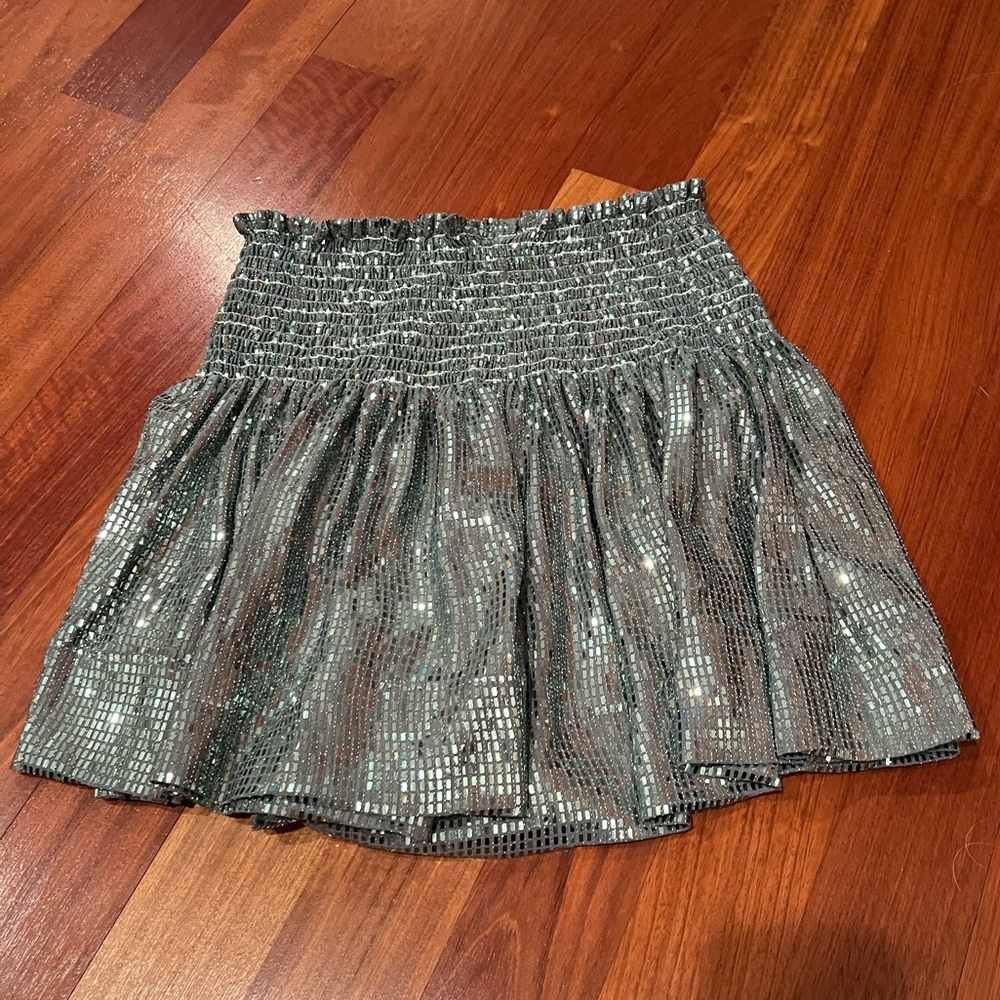 Blue disco sequins queen of sparkles skort